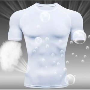 Men High Elastic Soft Sportswear Stretchy Fitness Compression Suit Running T Shirts With <b>Tight</b> Jogging Wear - Product Image 5