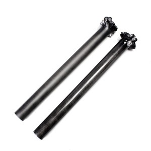<span class=keywords><strong>Tija</strong></span> de sillín de bicicleta de fibra de <span class=keywords><strong>carbono</strong></span> 27,2/30,8/31,6mm Tubo de sillín de bicicleta de cabeza recta - Product Image 1