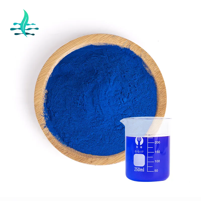 Organik doğal mavi Spirulina özü gıda sınıfı E6 E18 E25 Phycocyanin tozu