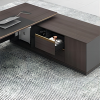 Bureau de direction de luxe moderne pour une personne, grand bureau, mobilier de bureau pour PDG/directeur, fabrication directe d'usine ODM/OEM, MFC
