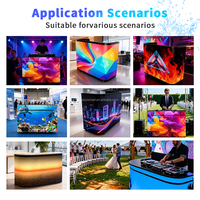 Cabine DJ portable OEM LED P1.86 P2 avec écran vidéo incurvé, podium DJ mobile personnalisé, bureau, exposition et piste de danse pour club