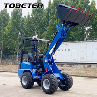 Mini-chargeuse sur pneus diesel de 0,8 tonne, 800 kg, hydrostatique, godet de 0,3 m3, CE Euro 5, machine pour ferme, jardin, construction, carrière