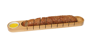 <span class=keywords><strong>Tabla</strong></span> <span class=keywords><strong>de</strong></span> servir <span class=keywords><strong>de</strong></span> bambú QM para baguettes con ranuras para salsa y guías <span class=keywords><strong>de</strong></span> corte, bandeja larga para <span class=keywords><strong>cortar</strong></span> pan francés, apta para alimentos, 3.8cm <span class=keywords><strong>de</strong></span> grosor - Product Image 2
