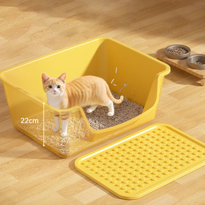 Usine En Gros PP En Plastique Anti-éclaboussures Semi Fermé Grande Capacité 20L Différentes Couleurs Autonettoyant Chat Bac À Litière - Product Image 2