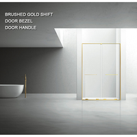 Roulettes doubles modernes en alliage de zinc pour porte de douche, roulettes supérieures/inférieures, poulie de salle de bain personnalisée