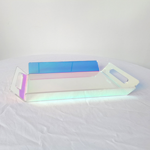 Rainbow <strong>Acrylic</strong> Decorative Platters <strong>Tray</strong> Serve <strong>Tray</strong> <strong>Bed</strong> Shower for Iridescent Candy <strong>Tray</strong> Table Bath Vanity Counter Coffee