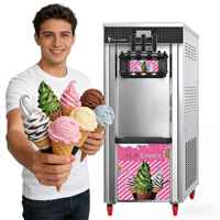 Machine à glaces et nouilles automatique commerciale Ocean Polar en acier inoxydable - Verticale 3 têtes, capacité 20-28L/H