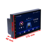 Lecteur audio stéréo GPS pour voiture Android 10 universel 7 pouces avec télécommande et fonctions d'amplification