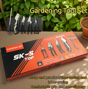 Garden Hand <b>Tool</b> Set Steel Pruning <b>Shears</b> Folding Saw Hand Saw Floral Cutter Hedge Trimmer for Gardening - Product Image 3