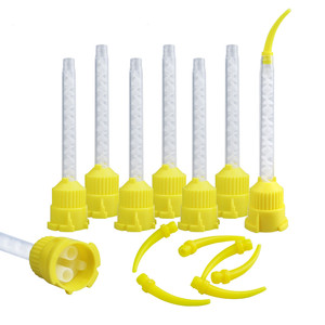 SJ Disposable mixing tips Silicon material dental intra oral impression mixing tips yellow