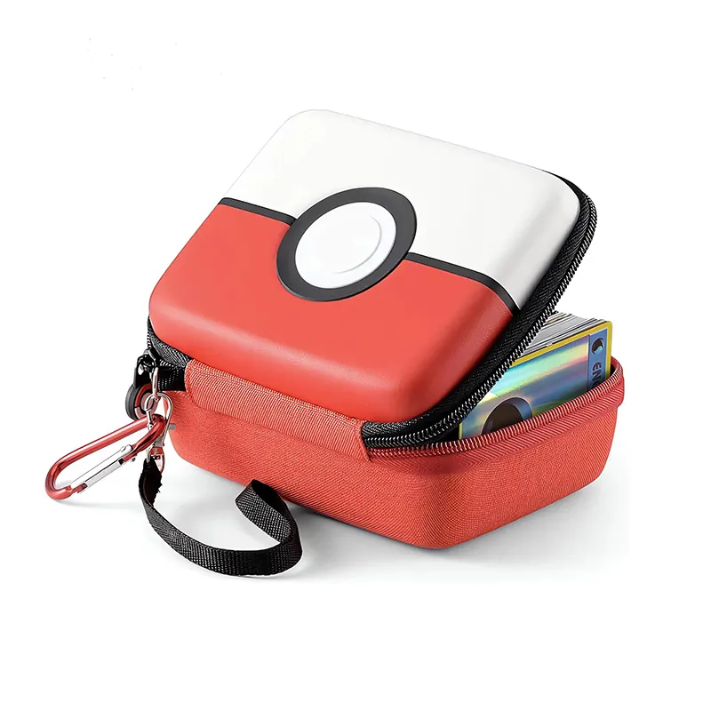 Toptan EVA sert-kabuk saklama kutusu oyun kartları tutar bağlayıcı tutucu fermuar ile ticaret kartları veya hediyeler için taşıma çantası