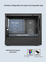 Gamer-X OEM/ODM Wholesale Custom MicroATX Mid Tower PC Gaming Computer Case Tempered Glass Window Desktop PC Case in Stock