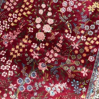 Tapisserie murale tissée en modal de luxe, motif Arbre de Vie, bordeaux, vente en gros, 60*90cm