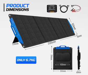 POWER Super Light 200W Portable <b>Solar</b> Camping <b>Foldable</b> <b>Solar</b> Blanket for Battery Phone Laptop USB DC Charge - Product Image 6