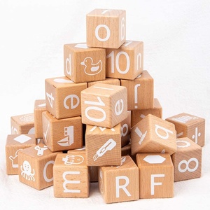 Bloques de construcción de cubo de madera para niños, juguete educativo Montessori con números, para sumar y restar - Product Image 3