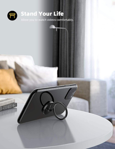 حامل هاتف محمول عالمي Lamicall RS01 من المعدن المصقول مع حلقة إصبع، قابل للدوران 360 درجة، مع حامل خلفي لاصق مضاد للسقوط - Product Image 4