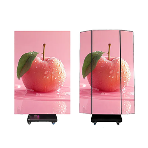Pantalla LED portátil de 3 pliegues para carteles, señalización digital para interiores, compatible con WiFi, 4G, 5G, USB, para exhibición de publicidad de productos en tiendas minoristas - Product Image 1