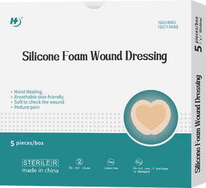 Perban busa Gel silikon penyerap Tinggi penyerap tinggi pengencang luka rendah hidroseluler berkilau - Product Image 6