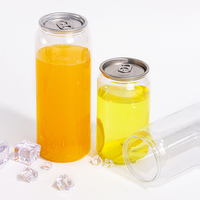 Boîtes en PLA biodégradables 330 ml 550 ml 650 ml, bouteilles en plastique scellées pour boissons gazeuses, canettes transparentes pour sodas