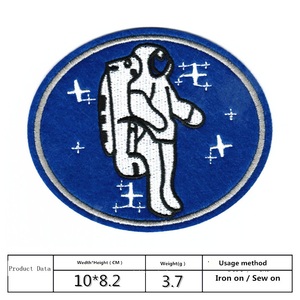 Parches Bordados Espaciales de Astronautas de la <span class=keywords><strong>NASA</strong></span>, Venta Caliente de Fábrica, Insignias Termoadhesivas con Logotipo Personalizado para Chaquetas, Gorras, Zapatos, Tela 3D - Product Image 5