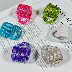 Jouet anti-stress électroplaqué coloré blanc laiteux, pour la concentration, la réduction de l'anxiété et l'arrêt de la dépendance, en métal à presser, emballé en boîte - Product Image 3