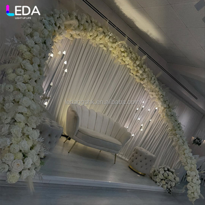ฉากหลังโลหะสีขาวสำหรับงานปาร์ตี้ในร่มและกลางแจ้ง LEDA ซุ้มเหล็กโค้งสำหรับแขวนดอกไม้สำหรับงานแต่งงาน - Product Image 2