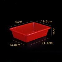 Nouveau pas cher 9 "/10"/11.5 "blanc/rouge/bleu rectangulaire PP plateau de service alimentaire pour Restaurant