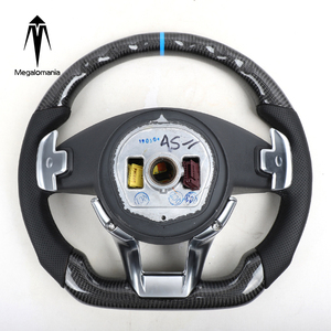 Volante in Fibra di Carbonio per Benz C200 <span class=keywords><strong>C180</strong></span> C63 C300 808 W204 W205 SLK GLK GLC GLE 2015-2018 - Product Image 6