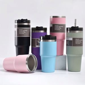 Food Grade 20Oz 30Oz Custom Logo Double Wall Stainless Steel Vacuum Insulated <b>Coffee</b> Insulated Tumbler Cups MUG Flask With Straw - Product Image 2