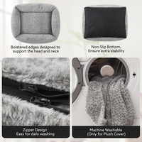 Nouveauté Lit pour chien de luxe écologique en fourrure de lapin imprimé léopard Lits pour animaux de compagnie personnalisés Lavables Lit pour chien tendance
