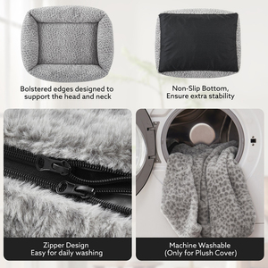 Neuheit Luxuriöses Umweltfreundliches Hundebett Kaninchenfell Leopardenmuster Maßgefertigte Haustierbetten Waschbares Modisches Hundebett - Product Image 6