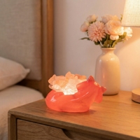 Diffuseur d'arômes artistique en forme de renard, lampe aromatique moderne en résine avec LED et prise USB, veilleuse décorative animale peinte à la main