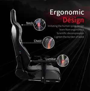VANBOW-Chaise ergonomique de gaming avec repose-pieds pour ordinateur de gaming et de course, chaise pivotante et de massage PC Silla Cadeira