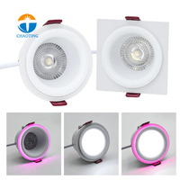 Prix abordable, panneau lumineux LED moderne en PVC acrylique, CCT en option 3000K-6000K, spot 8+8W, encastré, plafonnier, éclairage encastré