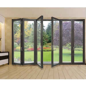 <span class=keywords><strong>Porte</strong></span> patio <span class=keywords><strong>pliante</strong></span> WANJIA haut de gamme en aluminium à rupture de pont thermique, double vitrage, pour extérieur - Product Image 4