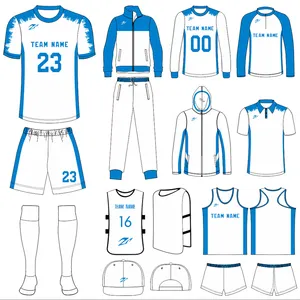 2023-2024 Hot Selling Quick Dry Good Quality Football Uniform Set Custom Logo Sublimation Soccer Jersey