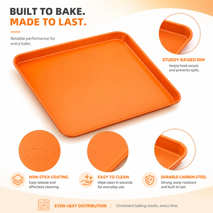 <span class=keywords><strong>Plaque</strong></span> de cuisson antiadhésive en acier au carbone personnalisable, plusieurs tailles disponibles, plateau à biscuits pour les acheteurs en gros de matériel de pâtisserie mondiaux - Product Image 1