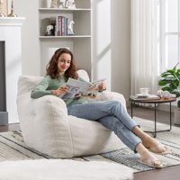 Pouf géant moderne monoplace canapé paresseux compressé sol canapé chaise mémoire mousse rempli moelleux loisirs pouf canapé