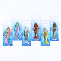 Umpan Ikan Bass Buatan 10CM/15.6G, Swimbait 6 Segmen Multi Jointed, Umpan Pancing Keras.