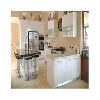 Meuble de cuisine modulaire architectural, armoire de rangement intelligente et élégante en panneau mélaminé pour la maison