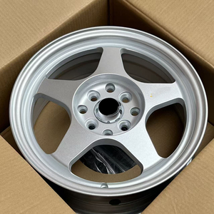 流压成型 15 <span class=keywords><strong>16</strong></span> 英寸赛车 4x100 4x114.3 灰色铝合金轮毂 Jdm 汽车轮毂适用于本田思域飞度 Swift 马自达 Spoon S388 - Product Image 2
