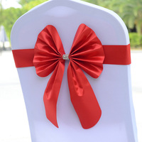Nœuds de chaise élastiques sans nœud pour décoration florale de dossier de chaise, pour banquets de mariage en hôtel