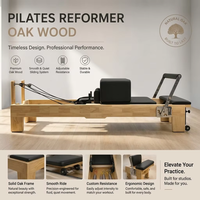 MJD M101A Reformer de Pilates en Bois de Chêne Massif - Machine d'Entraînement Professionnelle Sûre et Durable pour la Santé, Garantie 3 Ans pour le Pilates Adulte