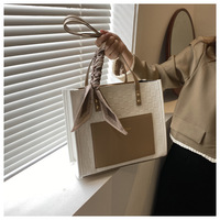 Sac fourre-tout en PU solide pour femmes, imperméable, grande capacité, sac à bandoulière pour les trajets quotidiens, sac à main pour le shopping quotidien