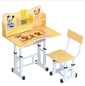 Ucuz fabrika fiyat çocuk çalışma masa ve sandalye karikatür resim masa sandalye setleri