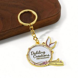 Llavero de metal personalizado con logo de marca, esmalte de dibujos animados, cadena flotante, promocional - Product Image 5