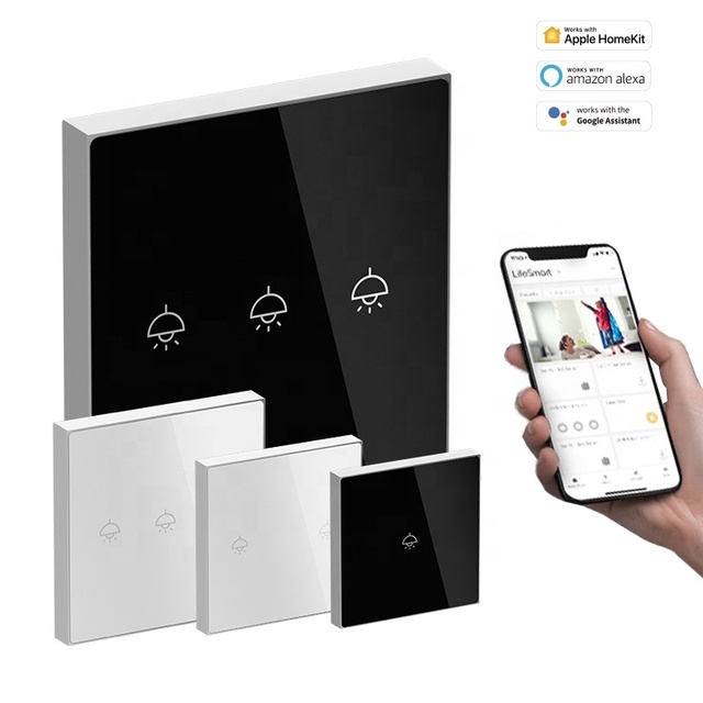 Intelligent 3-Way Touch Control Smart Home Hotel Wall Switch App Remote CoSS Protocol Groupable 240V 16A Homekit Google Alexa 16