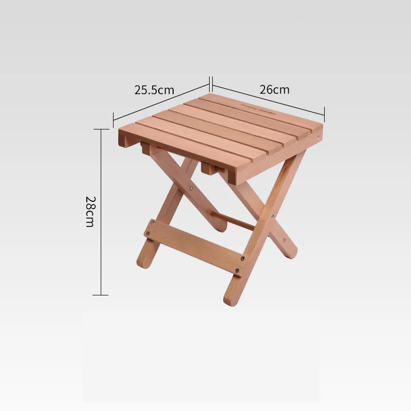 Petite chaise de plage en bois de hêtre, pliable et Portable, pour l'extérieur, vente en gros, économique