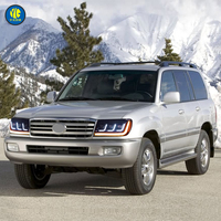 YU GUANG para faros delanteros Toytoa Land Cruiser LC100 actualización LED 3 lentes montaje de lámpara de cabeza duradero DRL LC 100 luces delanteras