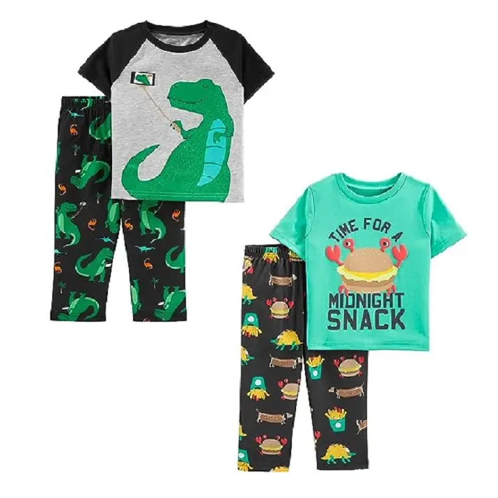 Neuankömmling Einfach bedrucktes Jungen-T-Shirt und Hosen-Set Kid 2-teiliges Set Baby Boy Top Bottom Set mit bestem Preis aus Bangladesch